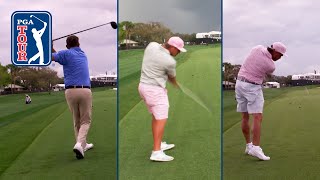 DeChambeau Fowler and Dufner recreate Arnold Palmer’s driver off the deck [upl. by Tiffanie]