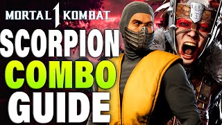 Mortal Kombat 1 Scorpion Combos  MK1 Scorpion Combo Tutorial [upl. by Ahtaga]