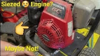 Seized Honda GC160  GC190 Pressure Washer smallenginerepair pressurewashingbusiness [upl. by Steinke]