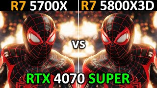 RYZEN 7 5700X vs RYZEN 7 5800X3D  RTX 4070 SUPER  Test in 16 Games  1080p  1440p  2024 [upl. by Basia]