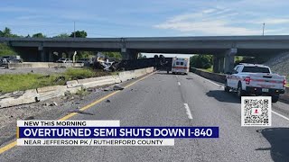 I840 closed in Rutherford County after 2 crashes [upl. by Sternick]