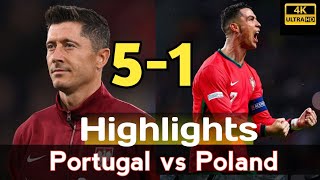 Poland vs Portugal Highlights Full। UEFA Nations League 2024 [upl. by Asilanom680]