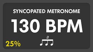 130 BPM  Syncopated Metronome  8th Triplets 25 [upl. by Rooker296]