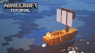 Minecraft How To Build a Small Boat Tutorial [upl. by Aicrop]