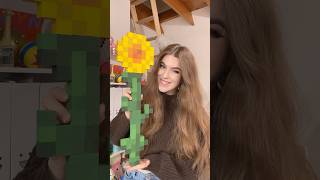 Making a minecraft SUNFLOWER in real life 🌻 [upl. by Nicolle]