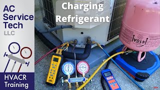 Charging R410A Refrigerant into an Air Conditioner Pressures Temps Tips [upl. by Dine533]