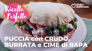 PUCCIA con CRUDO BURRATA e CIME di RAPA🌿 adv [upl. by Hicks259]