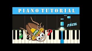 La cucaracha en piano con notas ͠≖ ͜ʖ͠≖👌 [upl. by Oramug]