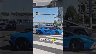 Lamborghini Aventador gạ đua Testla Cybertruck và cái kết sieuxe shorts [upl. by Assillim]