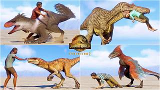 HUMANS VS ALL DINOSAURS amp FLYING REPTILES  JURASSIC WORLD EVOLUTION 2 [upl. by Idnahc]