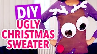 DIY Ugly Christmas Rudolph Sweater  HGTV Handmade [upl. by Puglia]