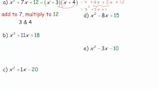 Factoring x²  bx  c [upl. by Edyaj6]