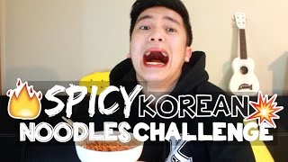 SPICY KOREAN NOODLES CHALLENGE Samyang HAHA [upl. by Eicul419]