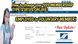 How to change your STATUS from EMPLOYED to VOLUNTARY MEMBER online [upl. by Mulcahy]