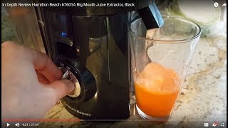 In Depth Review Hamilton Beach 67601A Big Mouth Juice Extractor Black [upl. by Nevad717]