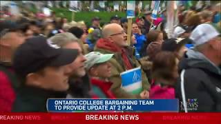 Ontario College Strike  Day 21  Talks resume 5th day  2 PM announcement expected November 2017 [upl. by Pedersen249]