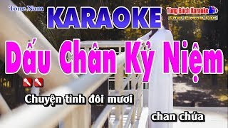 Dấu Chân Kỷ Niệm  Karaoke Tùng Bách [upl. by Maegan175]