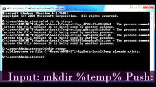 Command Prompt CMD Delete temp [upl. by Eleik]