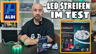 Aldi Led Streifen Test 499€ nur was können sie CASALUX RGBLEDFlexband mit Musiksensor 2 m [upl. by Domela681]