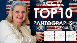 My TOP 10 Quilt Pantographs  How Should You Quilt It Choosing Longarm Quilting Designs [upl. by Daveen]