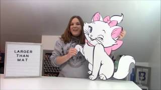 Cutting a larger than mat project with your Cricut large cutout characters bigger than mats [upl. by Crescen]