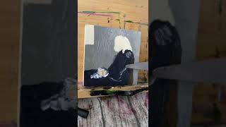 Palette knife painting Whistler’s mother shortvideo [upl. by Nanerb180]