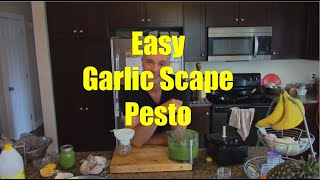 Basic Garlic Scape Pesto [upl. by Aicatsan]