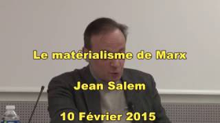 Le matérialisme de Marx Par Jean SALEM [upl. by Alessandra958]