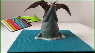 MOSASAURUS KILLS PTERANODON WITH CLAYPLASTILINA Jurassic World [upl. by Idnor660]