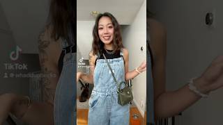 Overalls outfit ootd outfitoftheday overalls dungaree longchamp longchamplepliage [upl. by Hanshaw]