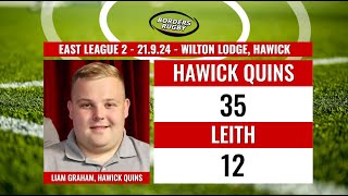 HAWICK HARLEQUINS v LEITH  EAST LEAGUE 2 POST MATCH REACTION  21924 [upl. by Drhacir]