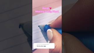 😍 How to write name Wendy💖 and it’s Meaning🖊 Cursive handwriting handwriting shorts viral [upl. by Oruam]