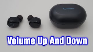 Kurdene S8 Wireless Earbuds – How To Turn Volume Up amp Down [upl. by Navnod]