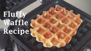 How to Make Crispy and Fluffy Homemade Waffles with Iron Waffle Maker Best Waffle Recipe [upl. by Akerahs237]