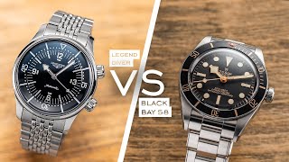 Two Of The Best Heritage Dive Watches Under 4k  Tudor Black Bay 58 vs Longines Legend Diver 39mm [upl. by Julianne]