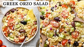 Greek Orzo Salad Recipe [upl. by Hawger637]