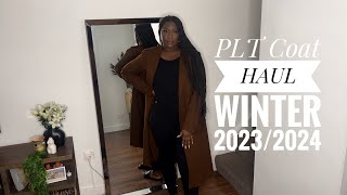 PLT winter jacket haul TALL girl edition [upl. by Auqeenwahs]