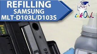 How to Refill SAMSUNG MLTD103L MLTD103S 103 series Toner Cartridges [upl. by Arrotal]