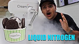 HOW TO MAKE LIQUID NITROGEN ICE CREAM CREAMISTRY [upl. by Noram]