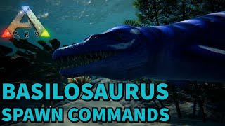 Ark BASILOSAURUS spawn commands [upl. by Aicilram]