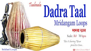 Dadra Taal  Mridanga Loops  scale A sharp khol loops [upl. by Ardnael700]