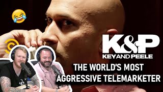 Key amp Peele  The World’s Most Aggressive Telemarketer REACTION  OFFICE BLOKES REACT [upl. by Prentice]