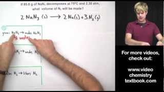 Gas Stoichiometry Equations Part 2 [upl. by Leumek]