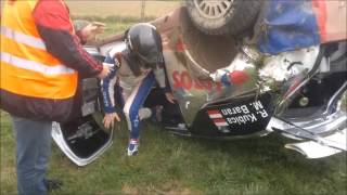 Robert Kubica crash during testing before Rally of Poland  Rajd Polski wypadek [upl. by Gladine]