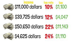 Tax Brackets Explained For Beginners in The USA [upl. by Salmon]