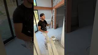 Finishing drywall Corner Bead with a Tomahawk SimcoeDrywall DrywallTips constructionhacks [upl. by Tnecnivleahcim]