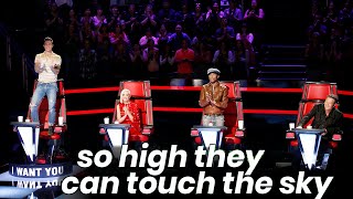 10 BEST HIGH NOTES ON THE VOICE EVER  BEST AUDITIONS [upl. by Ahseat]