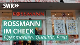 Marktcheck checkt Rossmann – Wie gut ist der Drogeriemarkt wirklich I Marktcheck SWR [upl. by Ardnaxila]