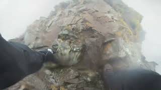 Crib Goch winter traverse high winds [upl. by Ynolem]