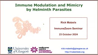 Immune Modulation and Mimicry by Helminth Parasites [upl. by Flavio]